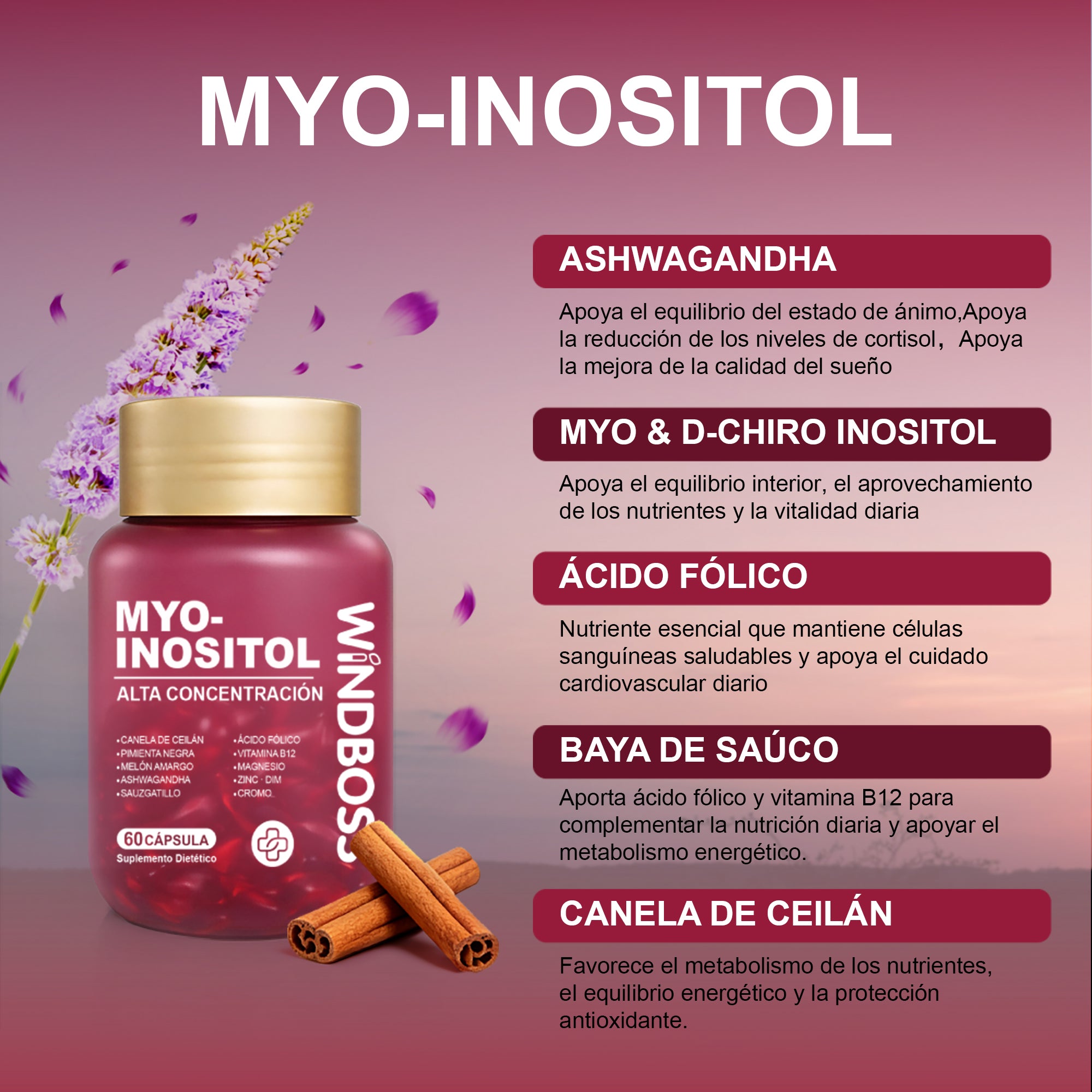 Combo Cortisol Support Multivitamin and Myo-Inositol – Extra Strength